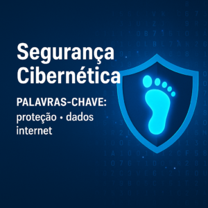 Ilustração de cadeado digital protegendo dados na internet, simbolizando segurança cibernética.