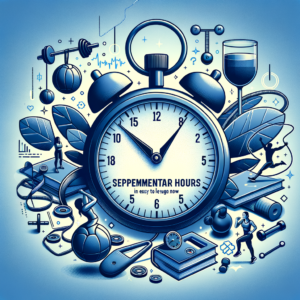 Illustration of a stopwatch surrounded by fitness, health, and wellness icons symbolizing time management in physical educati